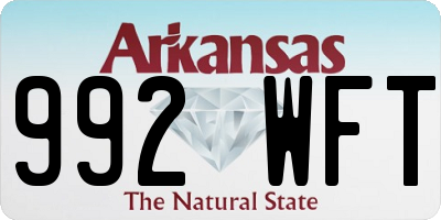 AR license plate 992WFT