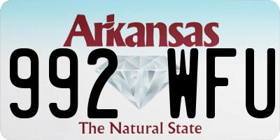 AR license plate 992WFU