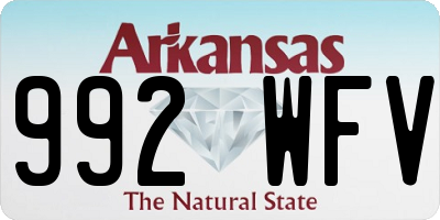 AR license plate 992WFV