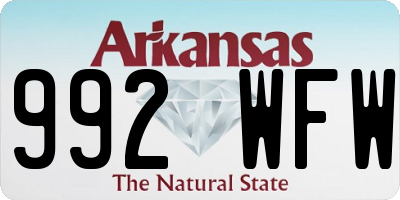 AR license plate 992WFW
