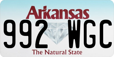 AR license plate 992WGC