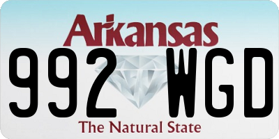 AR license plate 992WGD