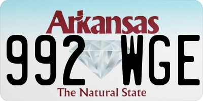 AR license plate 992WGE
