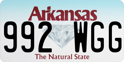 AR license plate 992WGG