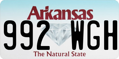 AR license plate 992WGH