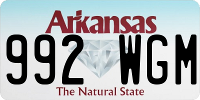 AR license plate 992WGM