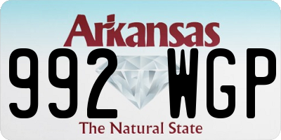 AR license plate 992WGP