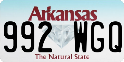 AR license plate 992WGQ