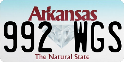 AR license plate 992WGS