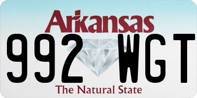 AR license plate 992WGT