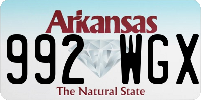 AR license plate 992WGX