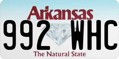 AR license plate 992WHC