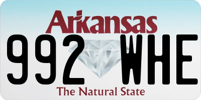 AR license plate 992WHE