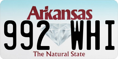 AR license plate 992WHI