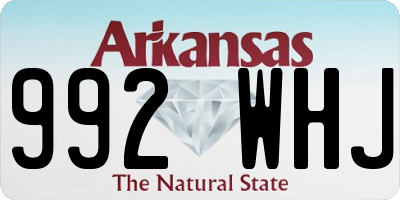 AR license plate 992WHJ