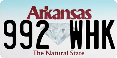 AR license plate 992WHK