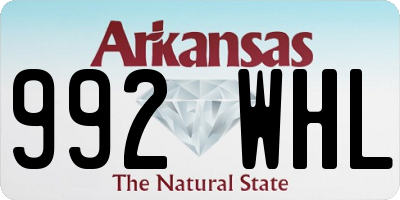 AR license plate 992WHL