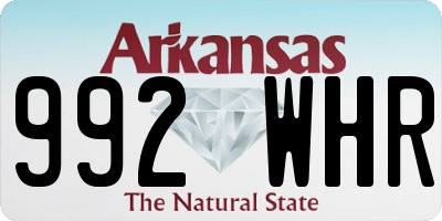 AR license plate 992WHR