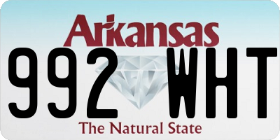AR license plate 992WHT