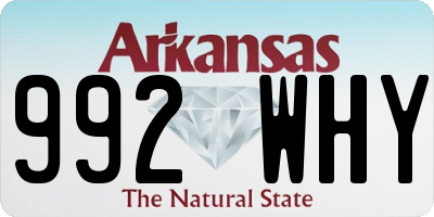 AR license plate 992WHY