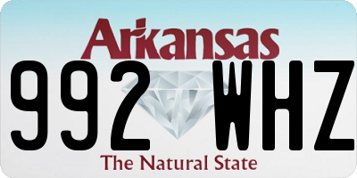 AR license plate 992WHZ