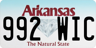 AR license plate 992WIC