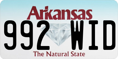 AR license plate 992WID