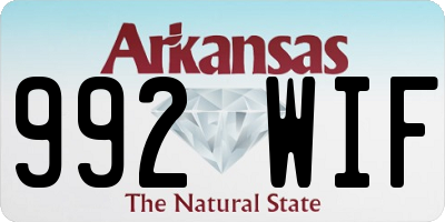 AR license plate 992WIF