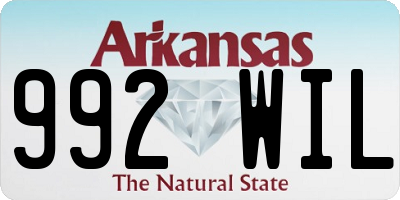 AR license plate 992WIL