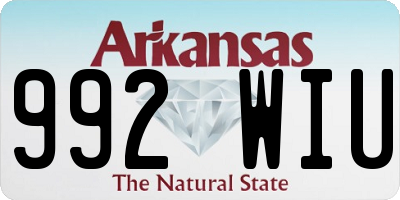 AR license plate 992WIU