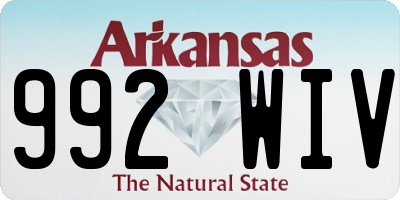 AR license plate 992WIV