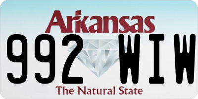 AR license plate 992WIW