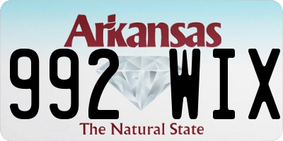 AR license plate 992WIX