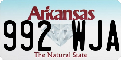 AR license plate 992WJA
