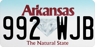 AR license plate 992WJB
