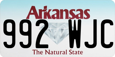 AR license plate 992WJC