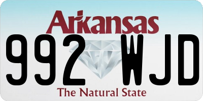 AR license plate 992WJD