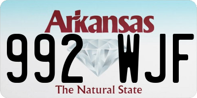 AR license plate 992WJF