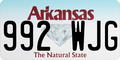 AR license plate 992WJG