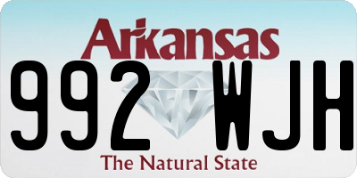AR license plate 992WJH