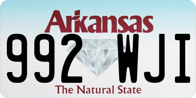 AR license plate 992WJI