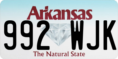 AR license plate 992WJK