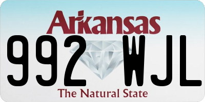 AR license plate 992WJL