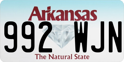 AR license plate 992WJN