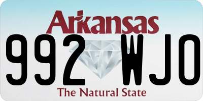 AR license plate 992WJO