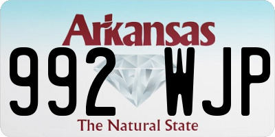 AR license plate 992WJP