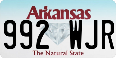 AR license plate 992WJR