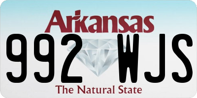 AR license plate 992WJS