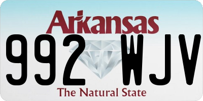 AR license plate 992WJV