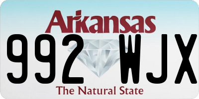 AR license plate 992WJX